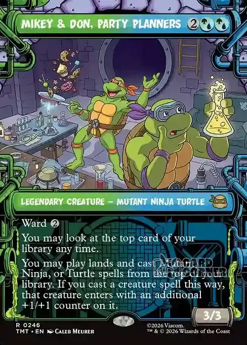 TMNT Card List - Mikey & Don, Party Planners #0246