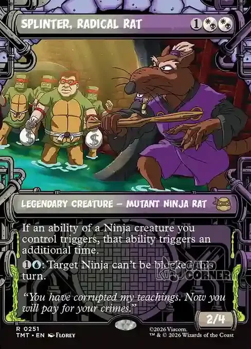 TMNT Card List - Splinter, Radical Rat #0251