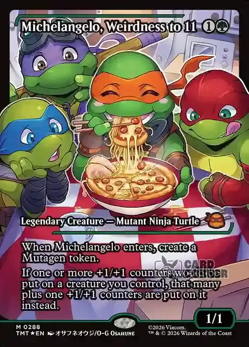 TMNT Card List - Michelangelo, Weirdness to 11 #0288