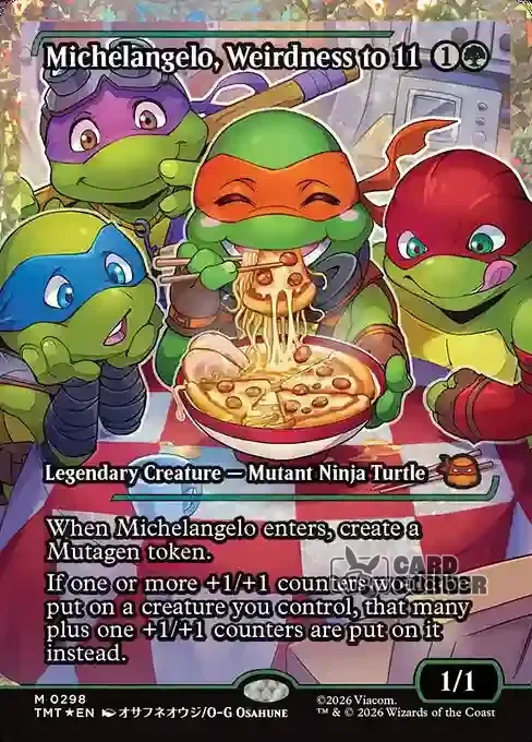 TMNT Card List - Michelangelo, Weirdness to 11 #0298