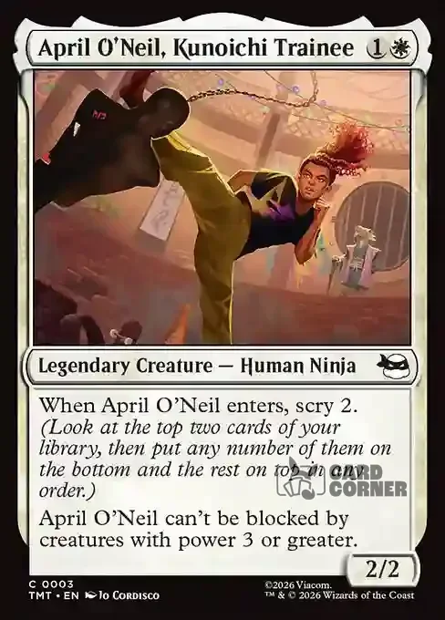 TMNT Card List - April O'Neil, Kunoichi Trainee #0003