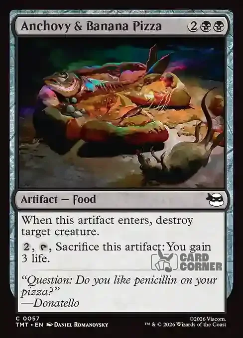 TMNT Card List - Anchovy & Banana Pizza #0057