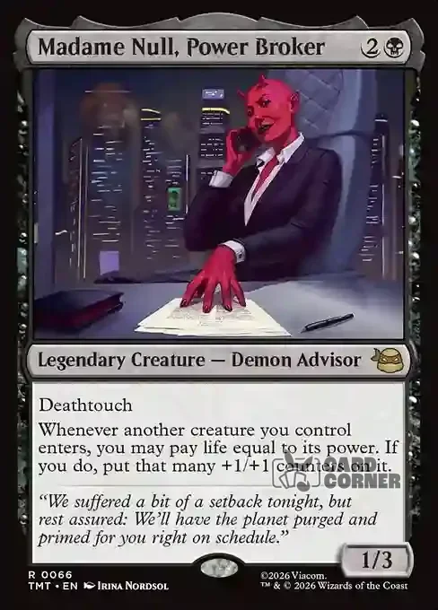 TMNT Card List - Madame Null, Power Broker #0066