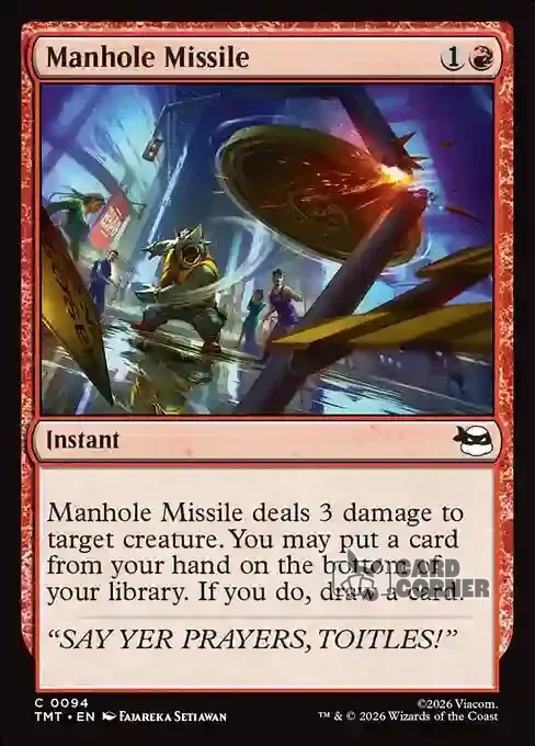 TMNT Card List - Manhole Missile #0094