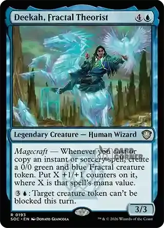 Secrets of Strixhaven Card List - Deekah, Fractal Theorist 0191