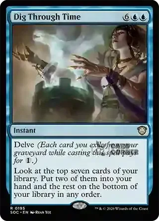 Secrets of Strixhaven Card List - Dig Through Time 0193