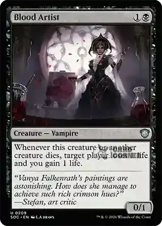 Secrets of Strixhaven Card List - Blood Artist 0207