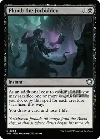 Secrets of Strixhaven Card List - Plumb the Forbidden 0221