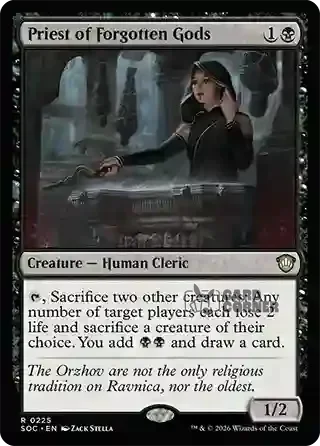 Secrets of Strixhaven Card List - Priest of Forgotten Gods 0222