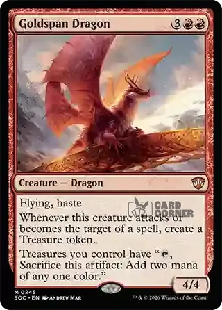 Secrets of Strixhaven Card List - Goldspan Dragon 0242
