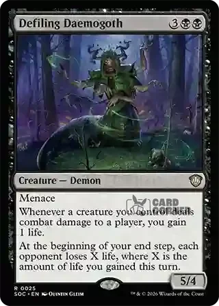 Secrets of Strixhaven Card List - Defiling Daemogoth 0025