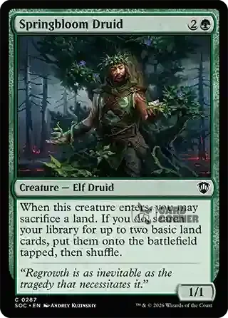 Secrets of Strixhaven Card List - Springbloom Druid 0283