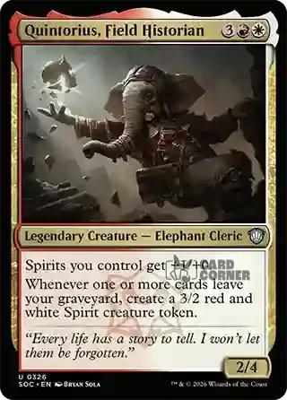 Secrets of Strixhaven Card List - Quintorius, Field Historian 0322