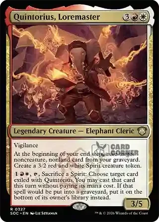 Secrets of Strixhaven Card List - Quintorius, Loremaster 0323