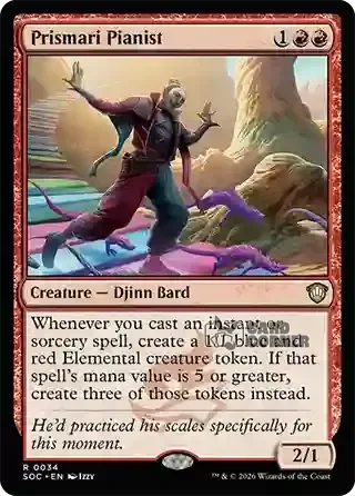 Secrets of Strixhaven Card List - Prismari Pianist 0034