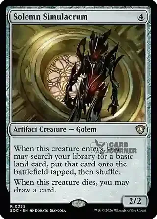Secrets of Strixhaven Card List - Solemn Simulacrum 0351