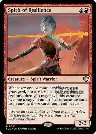 Secrets of Strixhaven Card List - Spirit of Resilience 0037