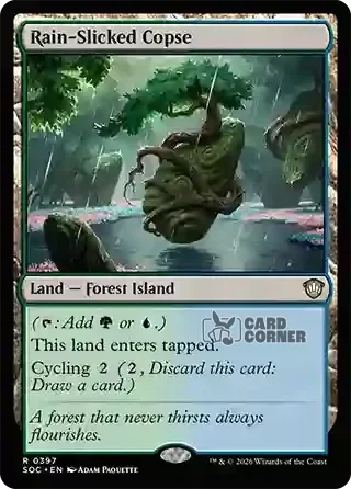 Secrets of Strixhaven Card List - Rain-Slicked Copse 0392