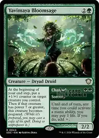Secrets of Strixhaven Card List - Yavimaya Bloomsage 0044