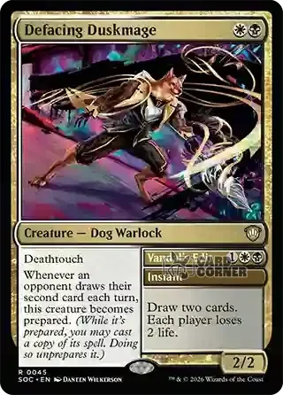 Secrets of Strixhaven Card List - Defacing Duskmage 0045