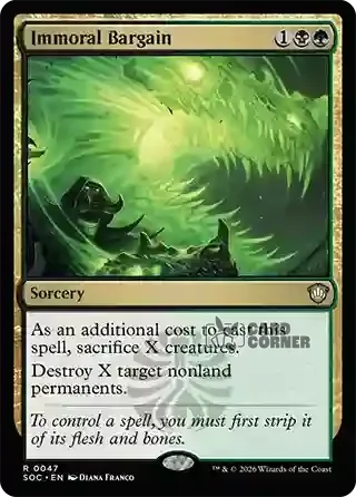 Secrets of Strixhaven Card List - Immoral Bargain 0047