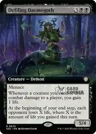 Secrets of Strixhaven Card List - Defiling Daemogoth 0075