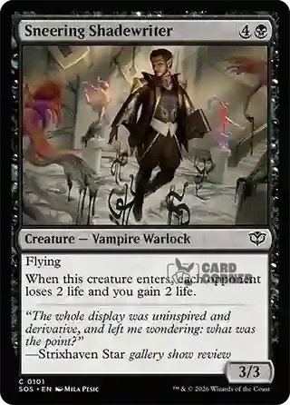 Secrets of Strixhaven Card List - Sneering Shadewriter 0101