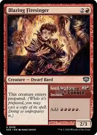 Secrets of Strixhaven Card List - Blazing Firesinger 0109