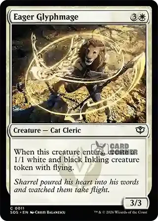 Secrets of Strixhaven Card List - Eager Glyphmage 0011