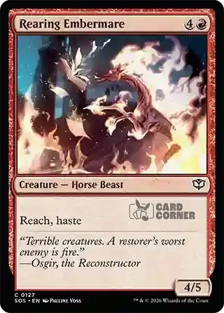 Secrets of Strixhaven Card List - Rearing Embermare 0127