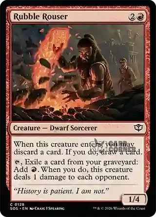 Secrets of Strixhaven Card List - Rubble Rouser 0128