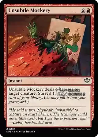 Secrets of Strixhaven Card List - Unsubtle Mockery 0136