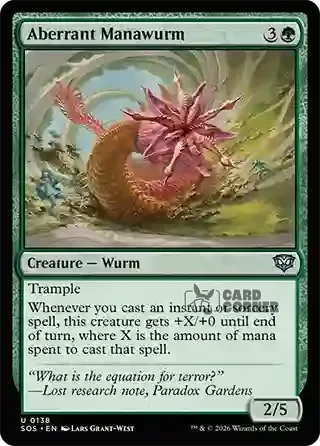 Secrets of Strixhaven Card List - Aberrant Manawurm 0138