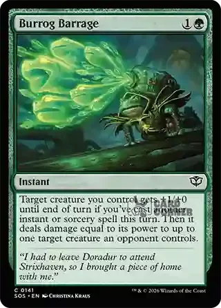 Secrets of Strixhaven Card List - Burrog Barrage 0141