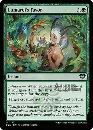 Secrets of Strixhaven Card List - Lumaret's Favor 0153