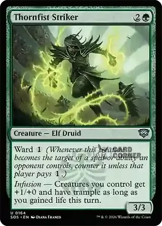 Secrets of Strixhaven Card List - Thornfist Striker 0164