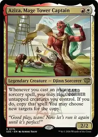 Secrets of Strixhaven Card List - Aziza, Mage Tower Captain 0174