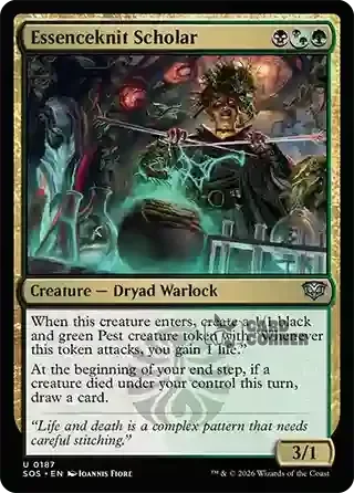 Secrets of Strixhaven Card List - Essenceknit Scholar 0187