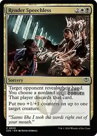 Secrets of Strixhaven Card List - Render Speechless 0220