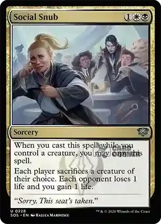 Secrets of Strixhaven Card List - Social Snub 0228