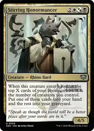 Secrets of Strixhaven Card List - Stirring Honormancer 0234