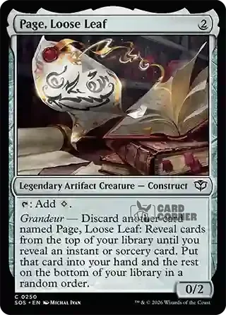 Secrets of Strixhaven Card List - Page, Loose Leaf 0250