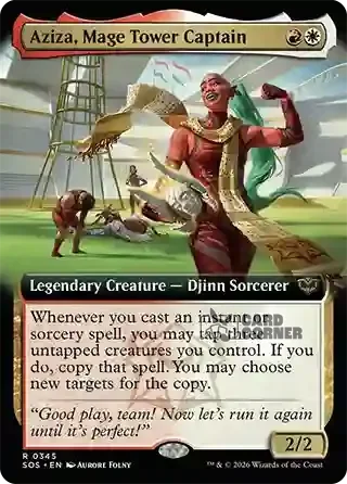 Secrets of Strixhaven Card List - Aziza, Mage Tower Captain 0345