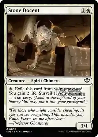 Secrets of Strixhaven Card List - Stone Docent 0036