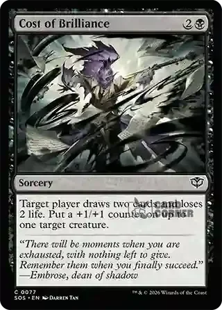 Secrets of Strixhaven Card List - Cost of Brilliance 0077
