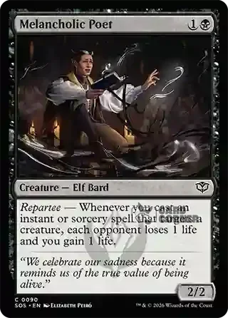 Secrets of Strixhaven Card List - Melancholic Poet 0090