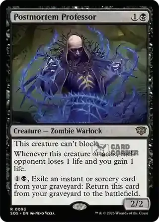 Secrets of Strixhaven Card List - Postmortem Professor 0093