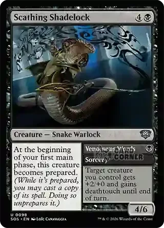 Secrets of Strixhaven Card List - Scathing Shadelock 0098