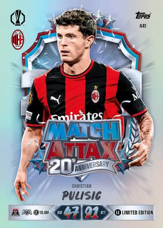 Match Attax UCC 26 27 Set List Christian Pulisic Anniversary