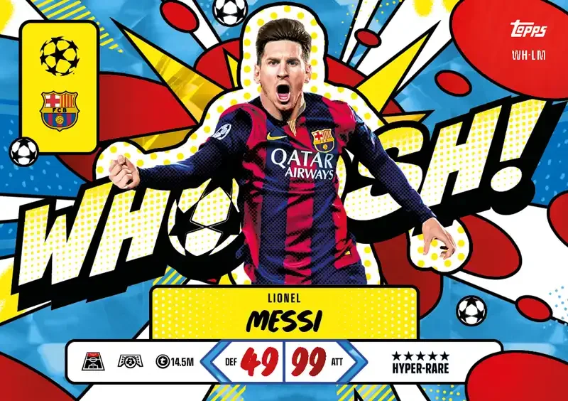 Match Attax UCC 26 27 Set List Lionel Messi Whoosh